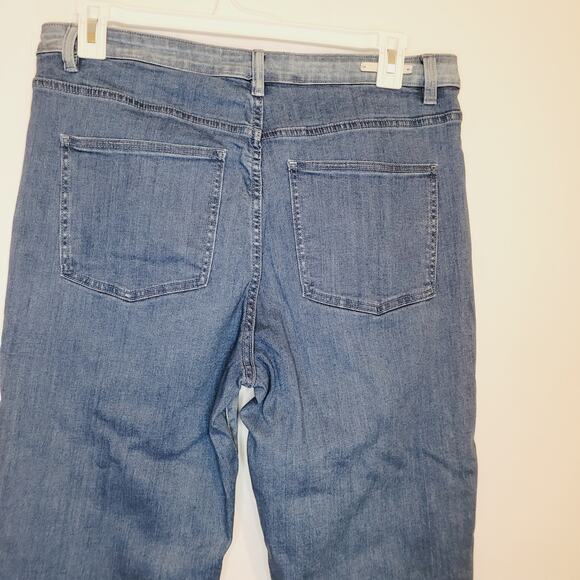 Soft Surroundings womens two tone light and dark blue straight leg jeans size 16 - Picture 6 of 11